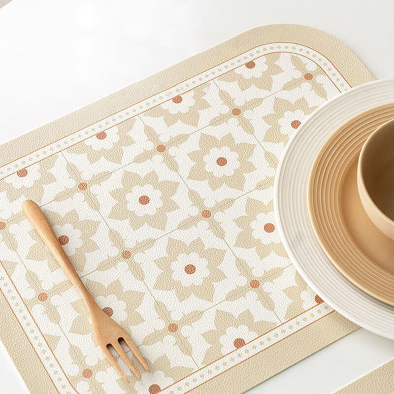 Set de table en cuir imprimé