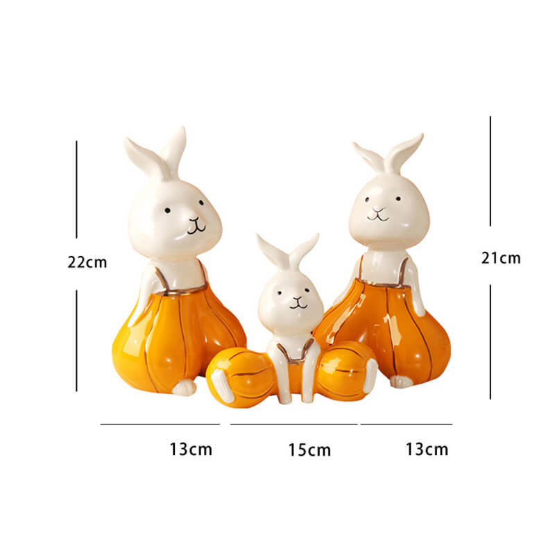 Ensemble de lanternes citrouilles et lapins