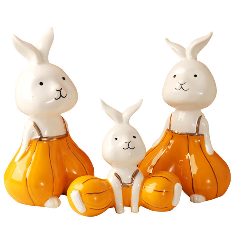 Ensemble de lanternes citrouilles et lapins