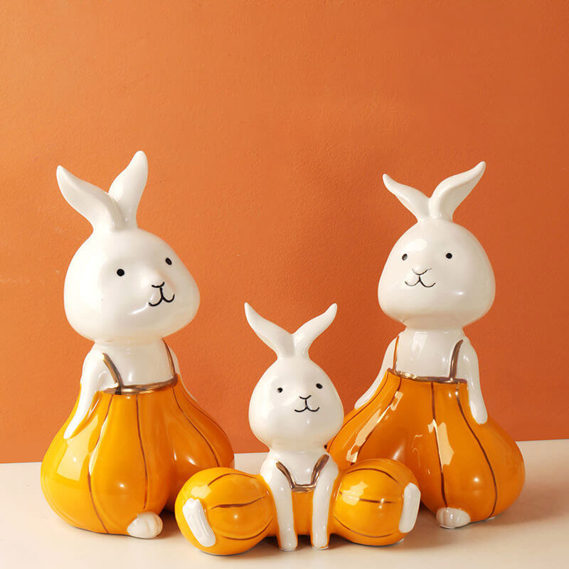 Ensemble de lanternes citrouilles et lapins