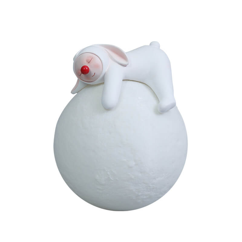 Nachtlampe mit Kaninchenpuppe