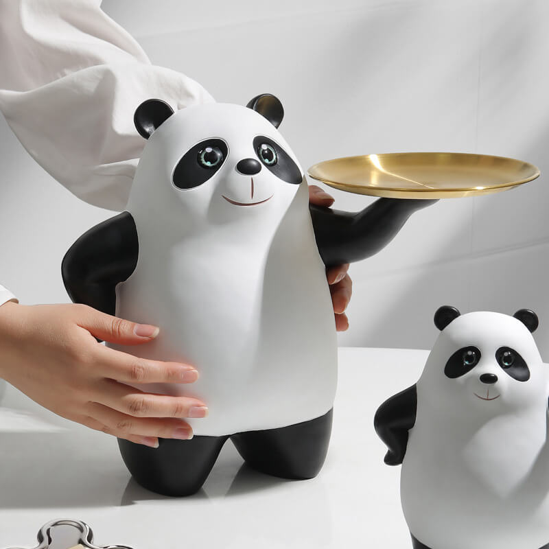 Obstteller mit rotem Panda