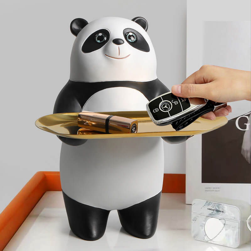 Obstteller mit rotem Panda