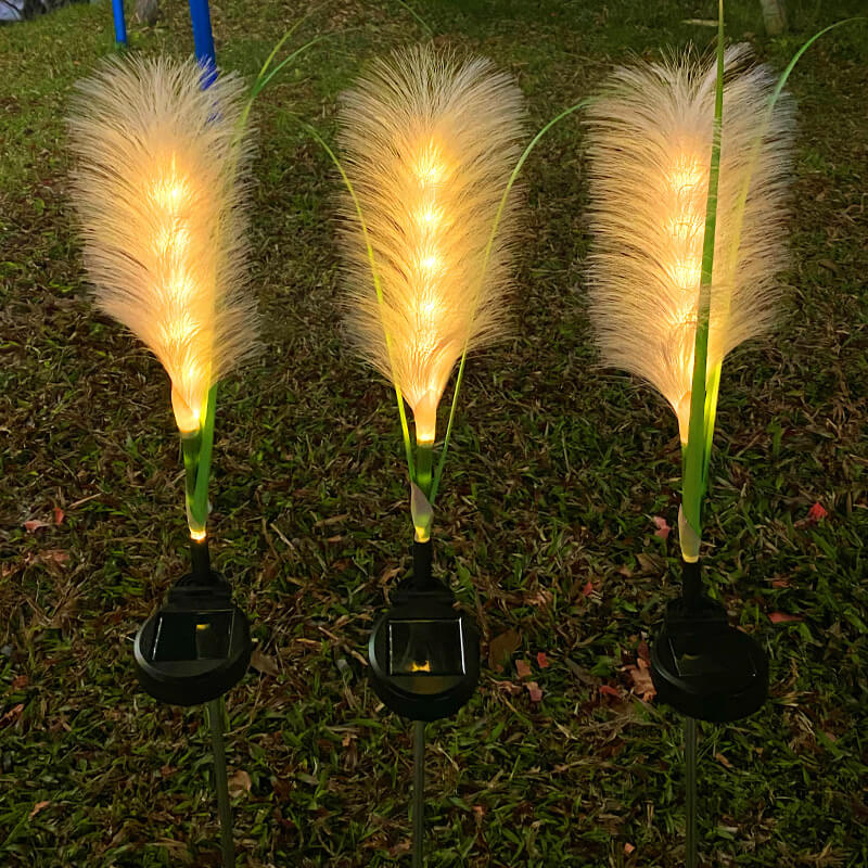 Lampe décorative d'extérieur à roseaux solaires