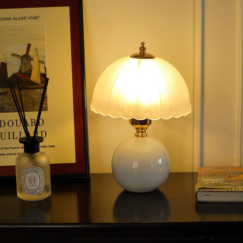 Retro Ceramic Mushroom Table Lamp