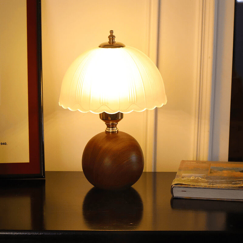 Retro Ceramic Mushroom Table Lamp