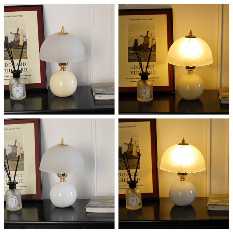 Retro Ceramic Mushroom Table Lamp