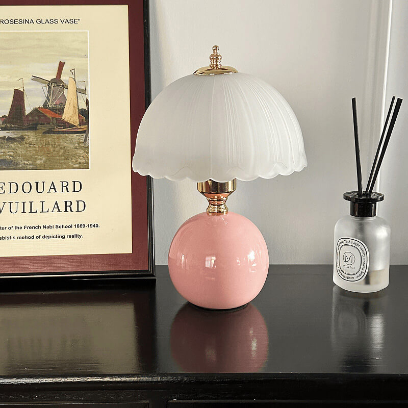 Retro Ceramic Mushroom Table Lamp