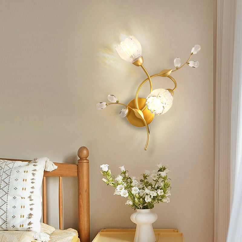 Retro Double Flower Wall Lamp