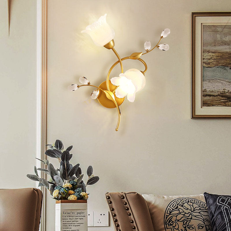 Retro Double Flower Wall Lamp
