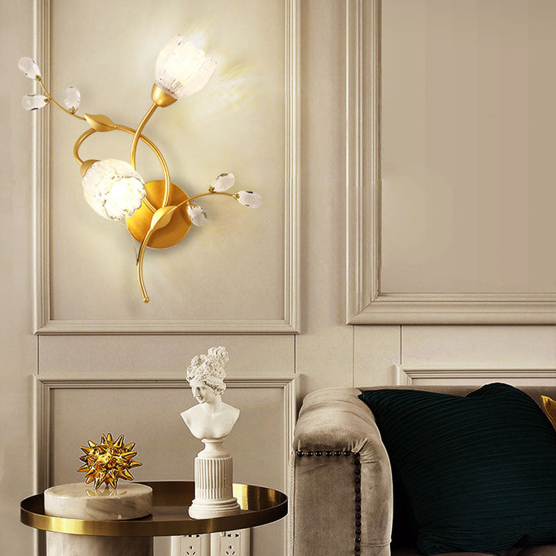 Retro Double Flower Wall Lamp