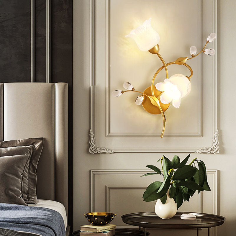 Retro Double Flower Wall Lamp