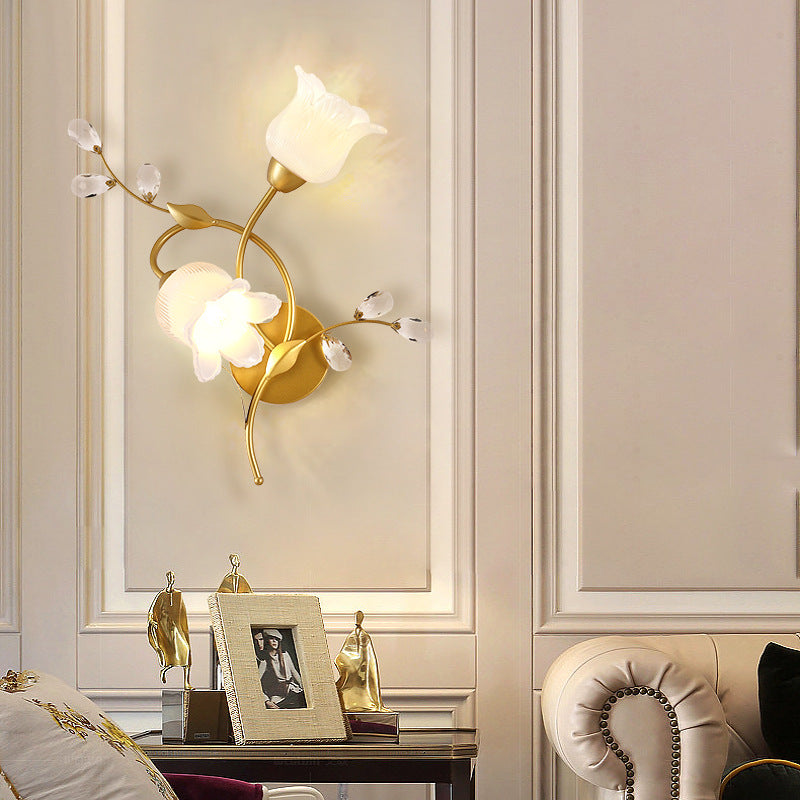 Retro Double Flower Wall Lamp