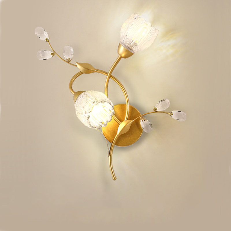 Retro Double Flower Wall Lamp