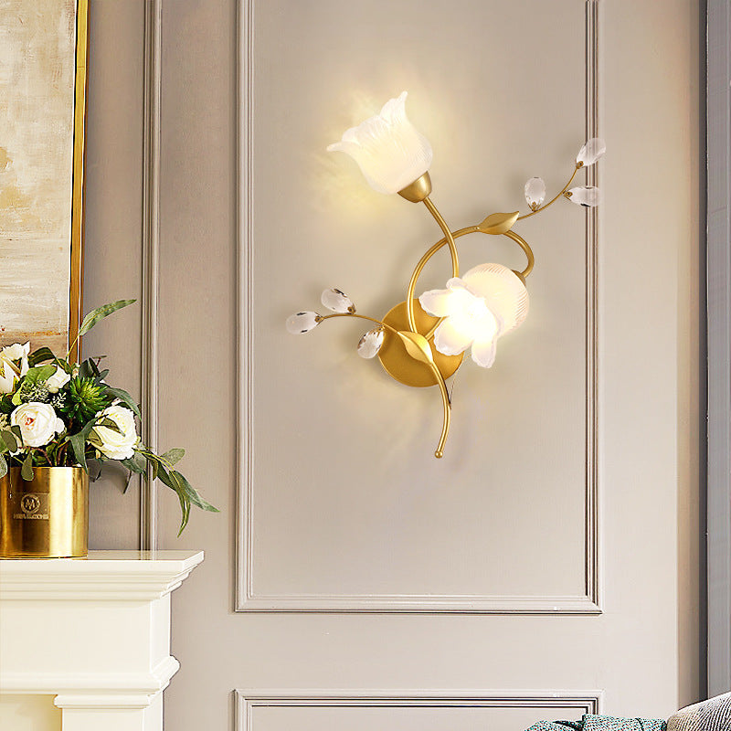 Retro Double Flower Wall Lamp