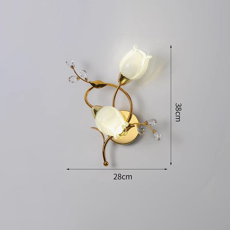 Retro Double Flower Wall Lamp