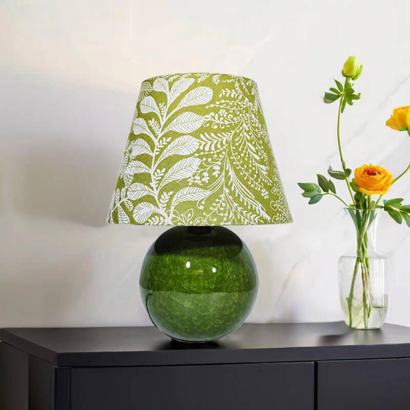 Retro Green Ice Crack Table Lamp