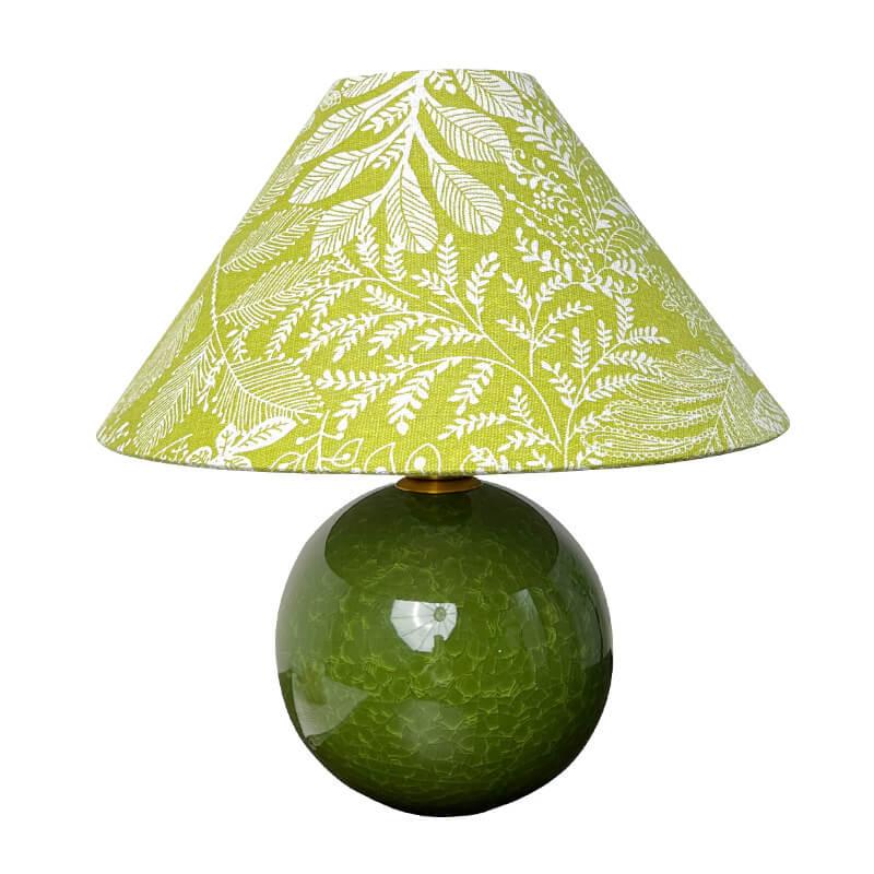 Retro Green Ice Crack Table Lamp