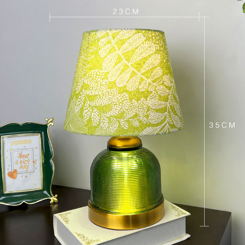 Retro Green Ice Crack Table Lamp