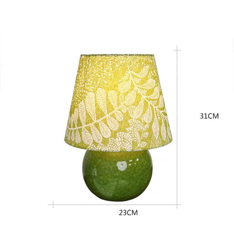 Retro Green Ice Crack Table Lamp