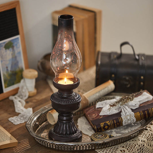 Retro Kerosene Shaped Glass Candle Holder