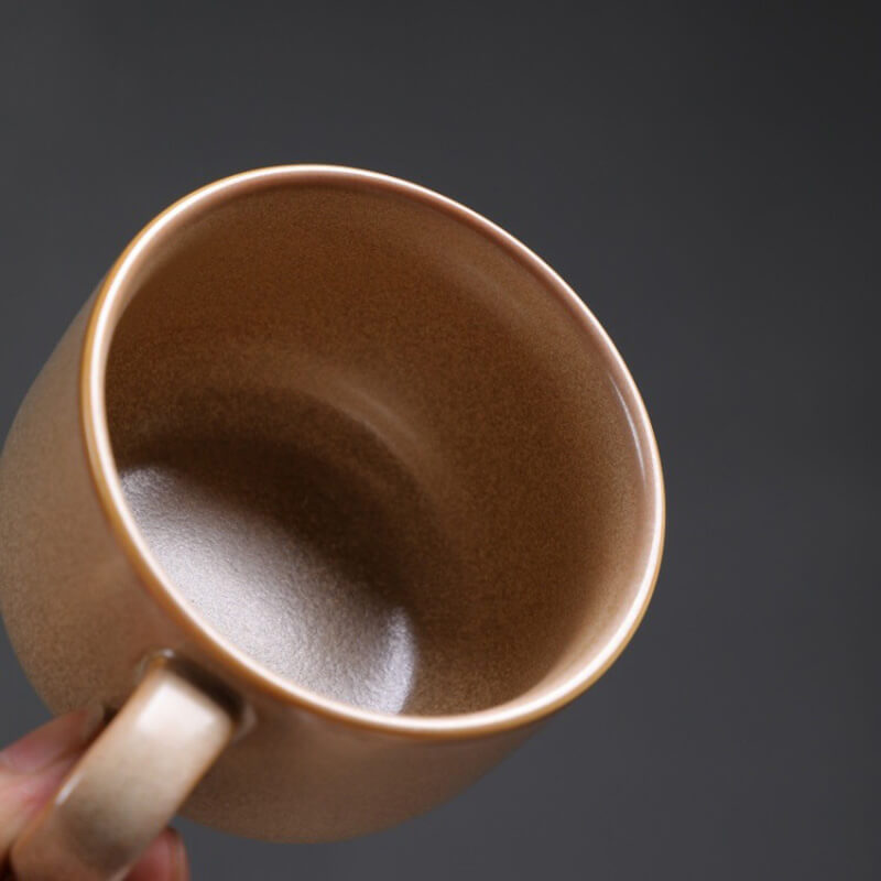 Retro Round Ceramic Mug