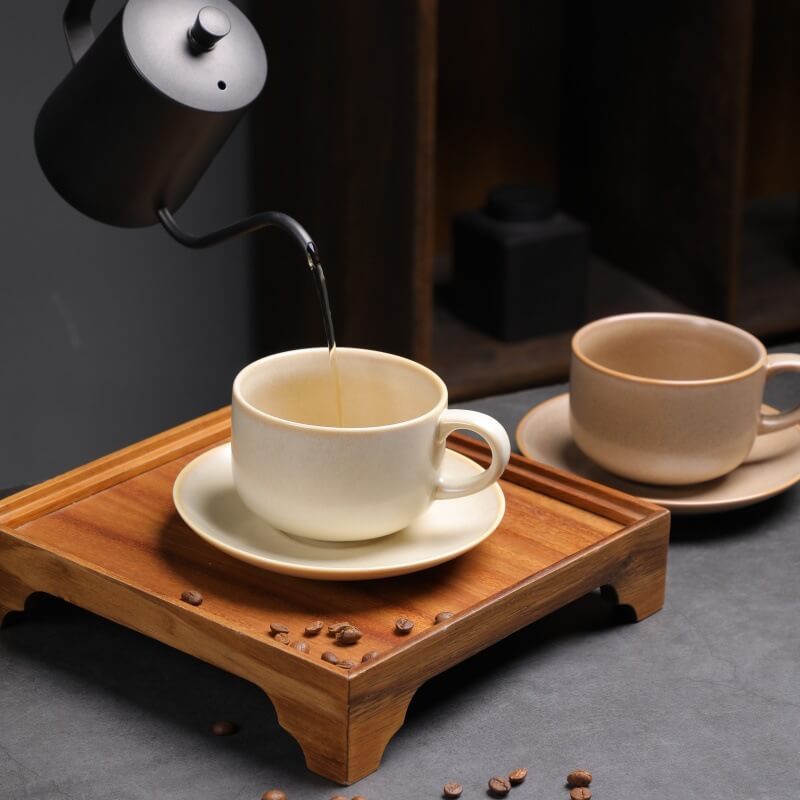 Retro Round Ceramic Mug