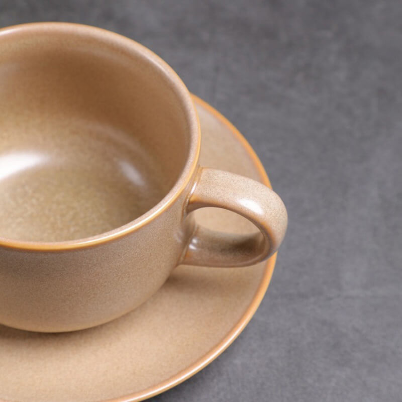 Retro Round Ceramic Mug