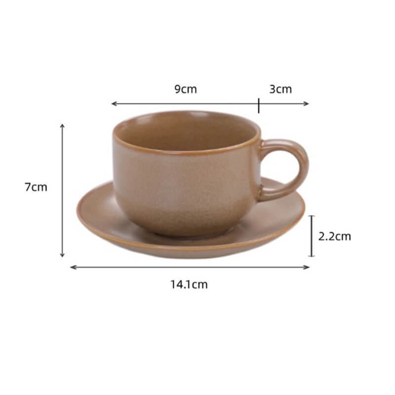 Retro Round Ceramic Mug