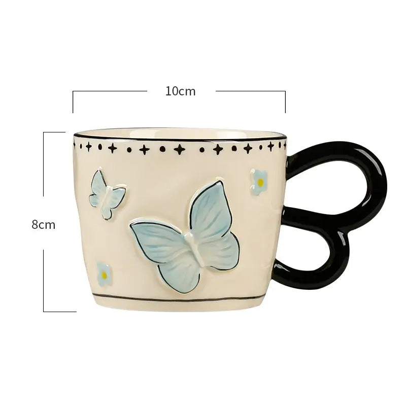 Tasse papillon rétro