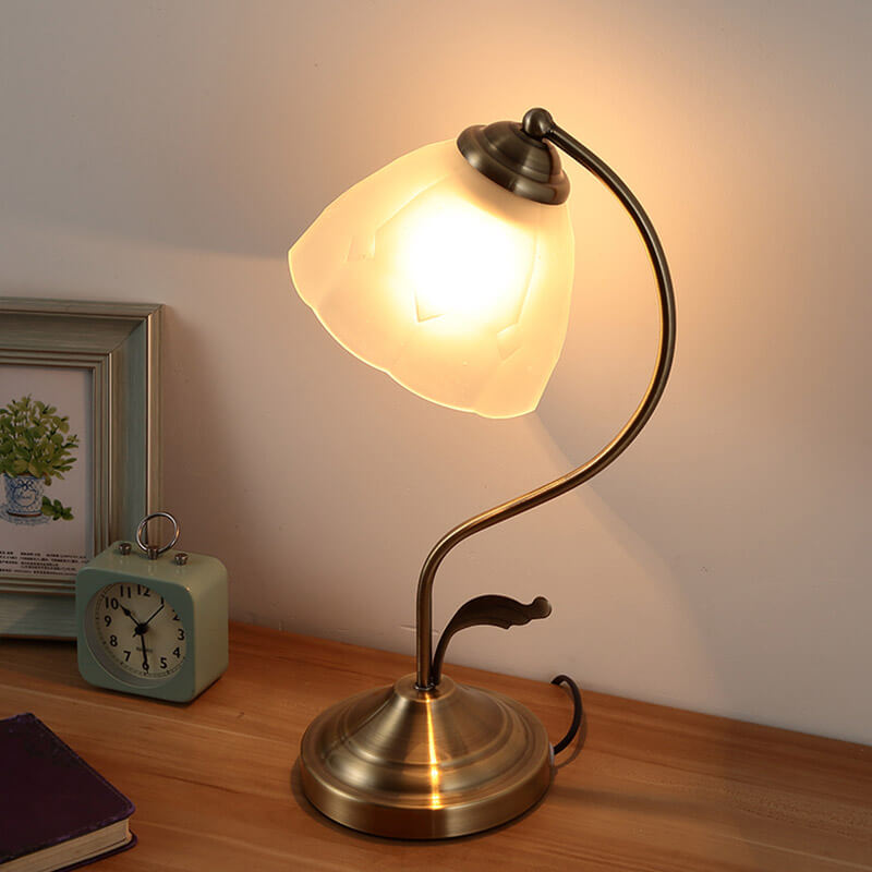 Lampe de table rétro en verre Tiffany