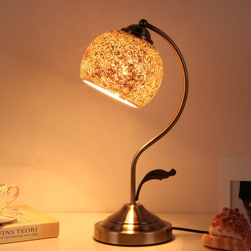 Lampe de table rétro en verre Tiffany
