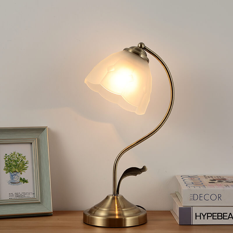 Lampe de table rétro en verre Tiffany