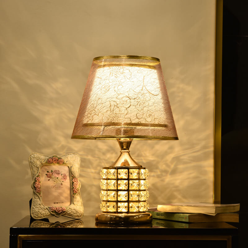 Romantische Kristall Tischlampe