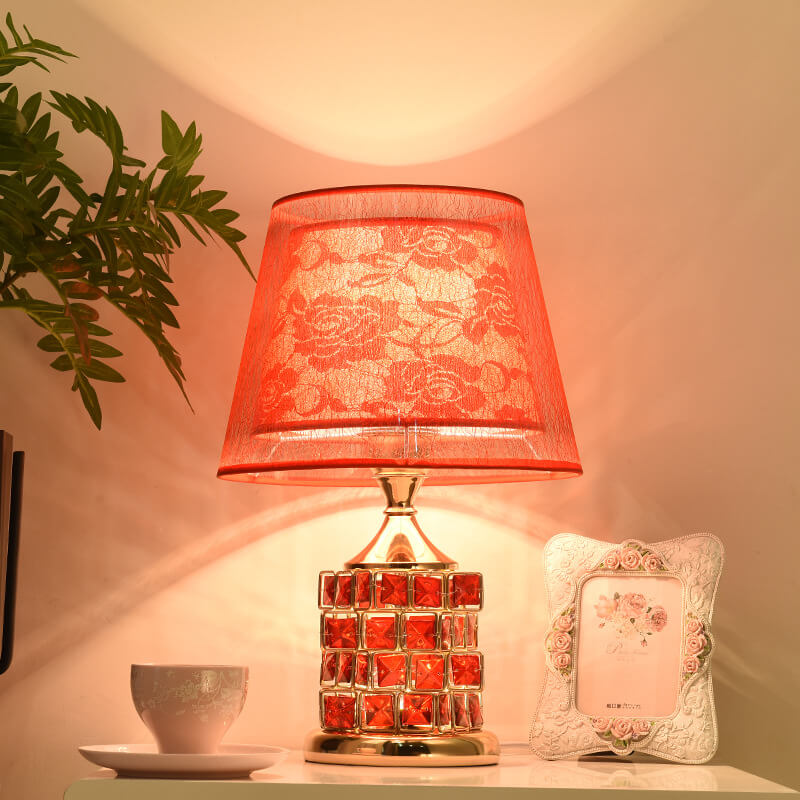Romantische Kristall Tischlampe