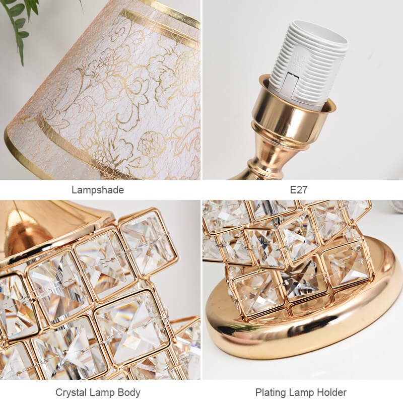 Romantische Kristall Tischlampe