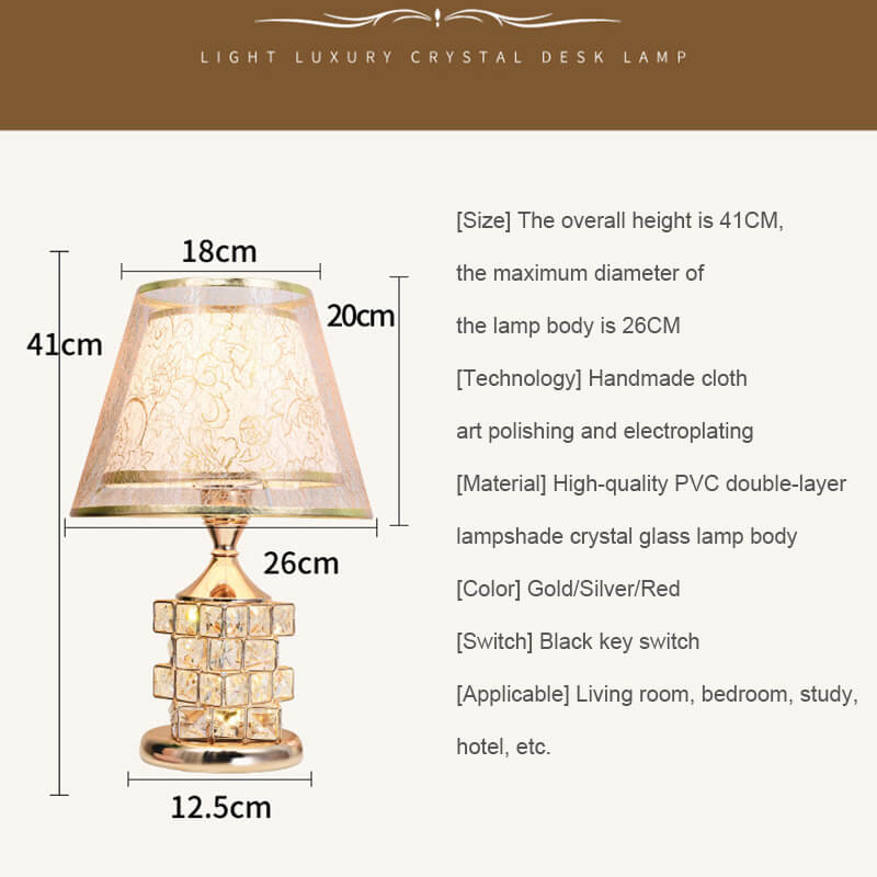Romantische Kristall Tischlampe
