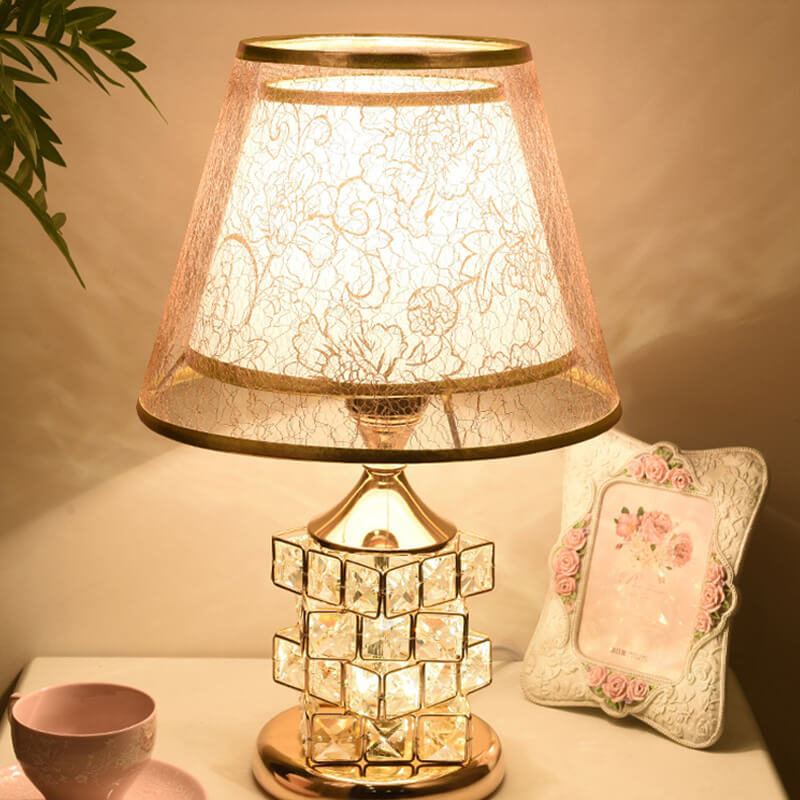 Romantische Kristall Tischlampe