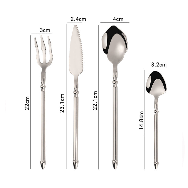Nautical Stainless Steel Flatware 4Pcs Set