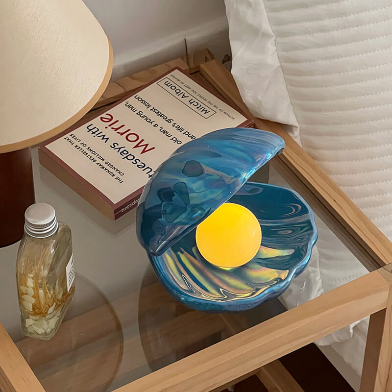 Ceramic Shell Pearl Night Lamp