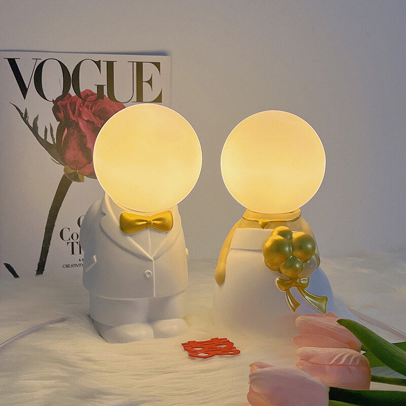 Lampes de table pour le marié et la mariée