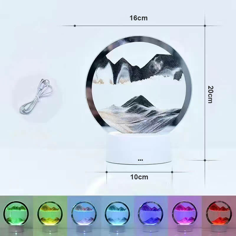 Lampe de table avec peinture sur sable