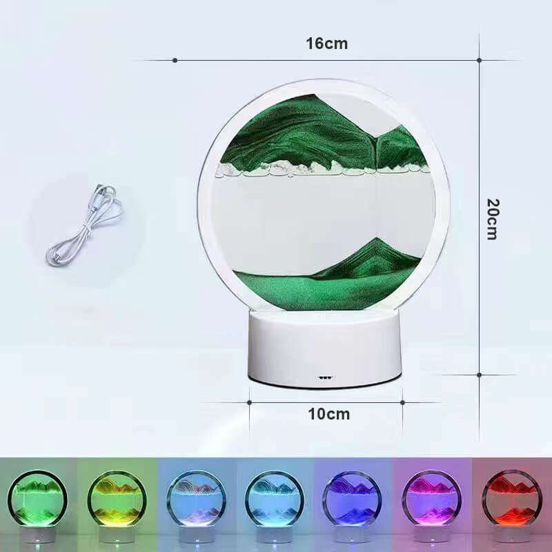 Lampe de table avec peinture sur sable