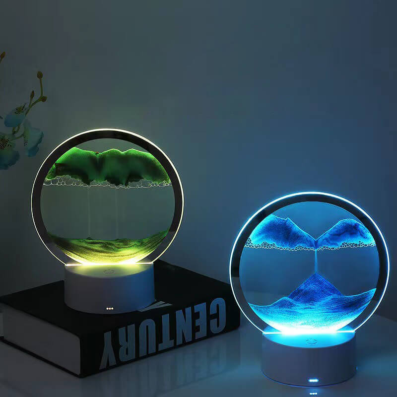 Lampe de table avec peinture sur sable