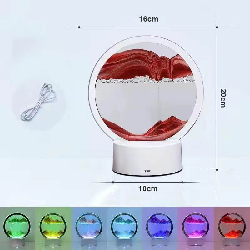 Lampe de table avec peinture sur sable