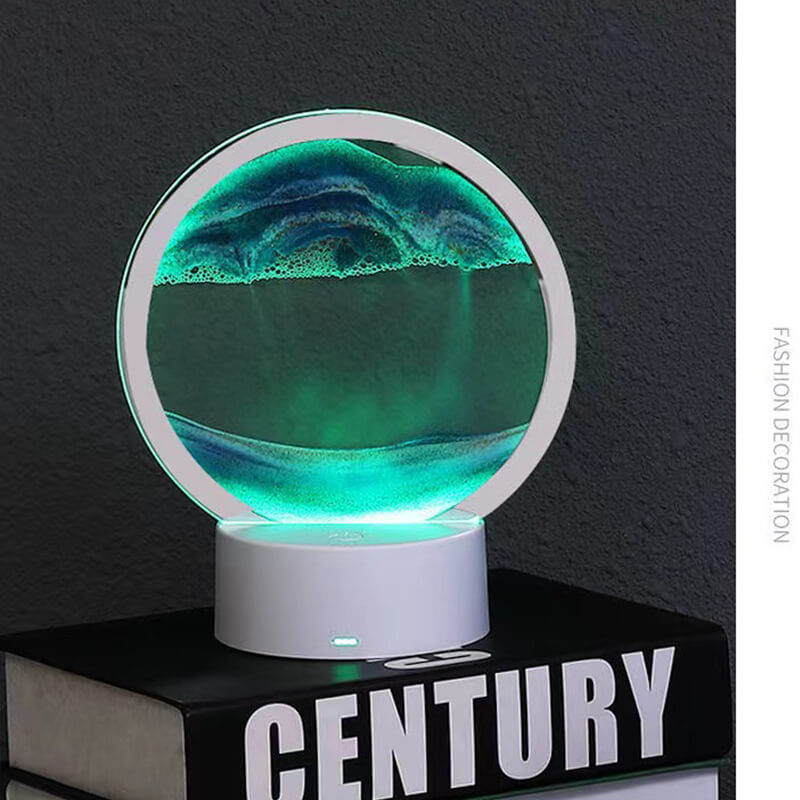 Lampe de table avec peinture sur sable
