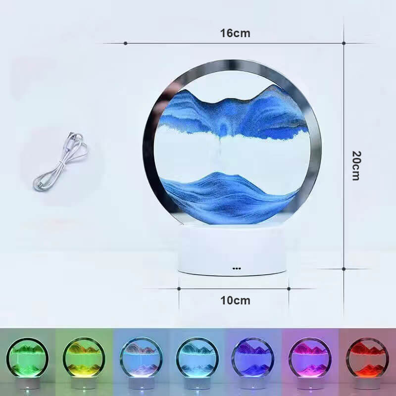 Lampe de table avec peinture sur sable