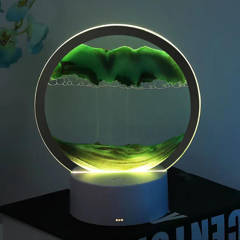 Lampe de table avec peinture sur sable