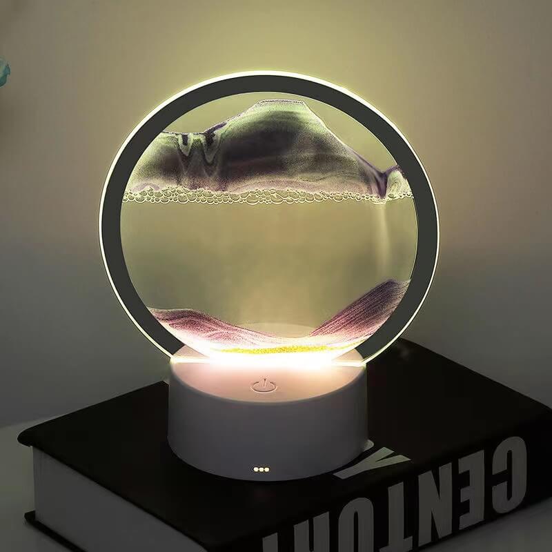 Lampe de table avec peinture sur sable