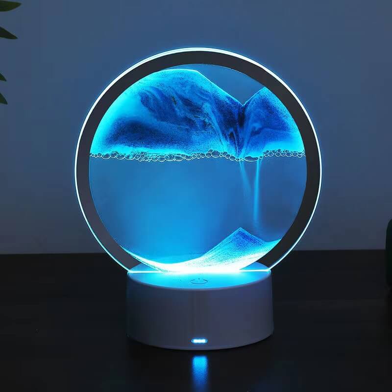 Lampe de table avec peinture sur sable